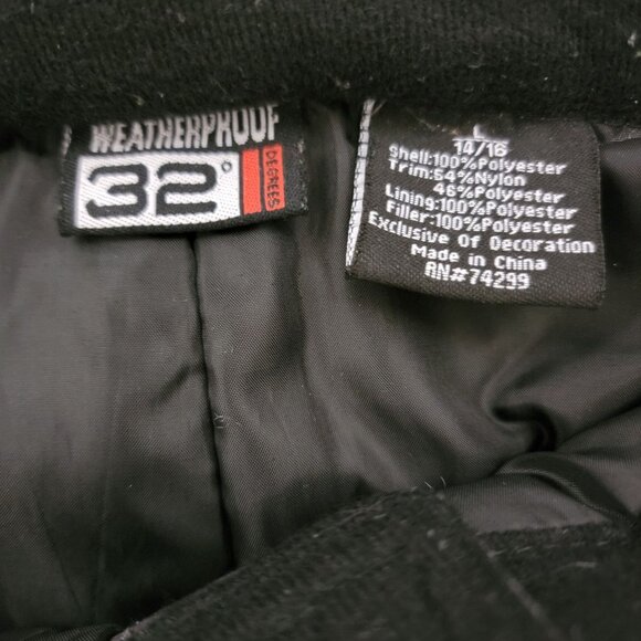 Weatherproof 32 Degrees Snow Pants Youth L 14/16 Suspenders Detachable Bib Grey - Picture 3 of 16